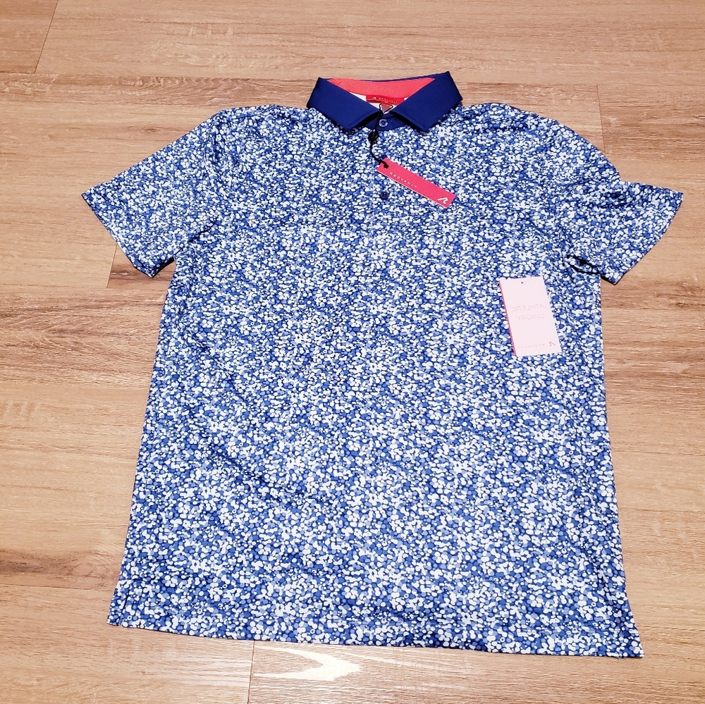 $110 Redvanly Eaton Golf Polo Shirt Mazarine Blue